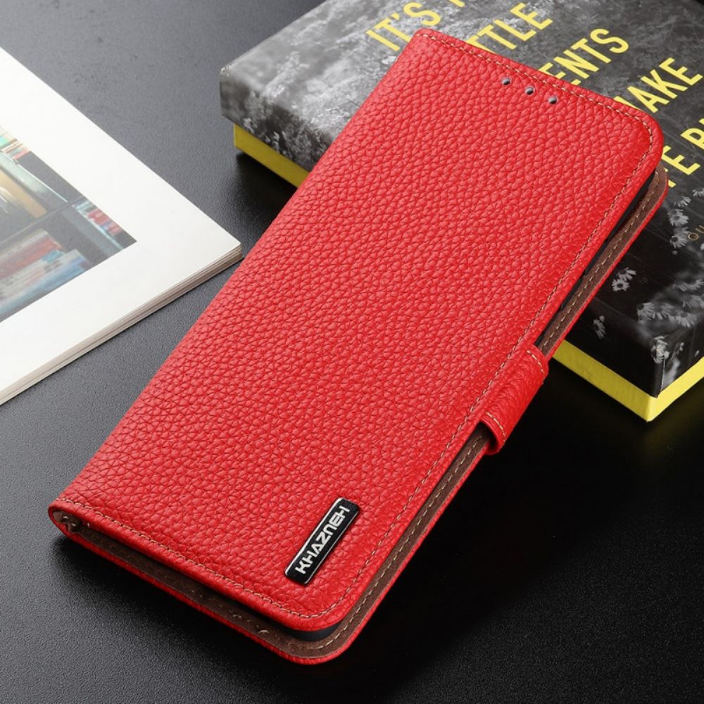 Folio-hoesje voor Honor Magic 4 Lite 5G Echt Litchi Khazneh Leer