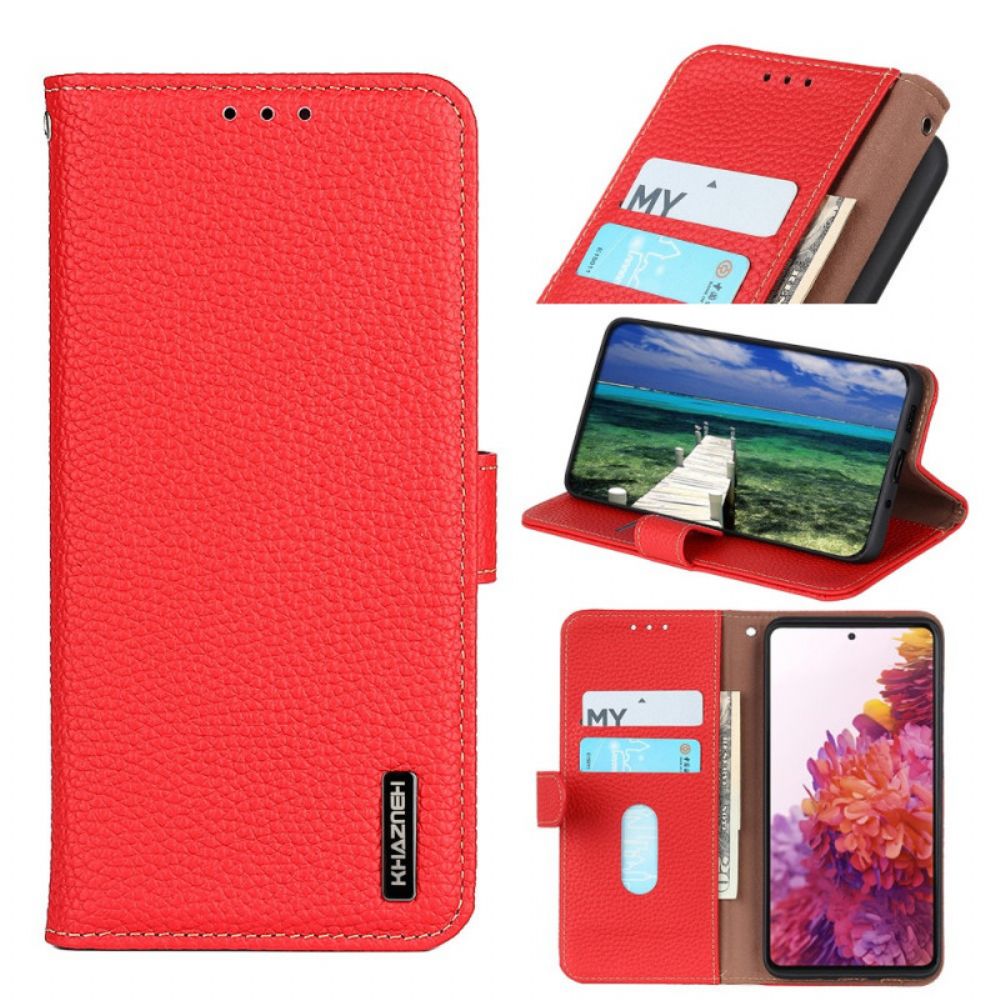 Folio-hoesje voor Honor Magic 4 Lite 5G Echt Litchi Khazneh Leer