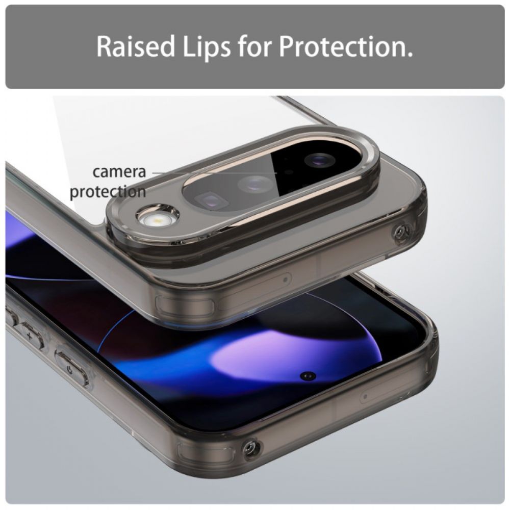 Case Hoesje Google Pixel 10 / 10 Pro Telefoonhoesje Transparant Met Metalen Rand