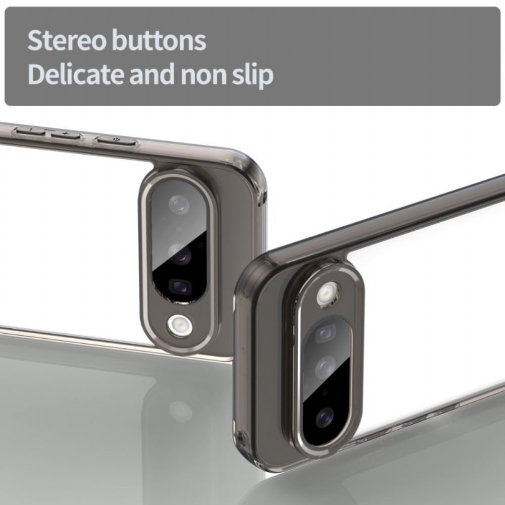 Case Hoesje Google Pixel 10 / 10 Pro Telefoonhoesje Transparant Met Metalen Rand