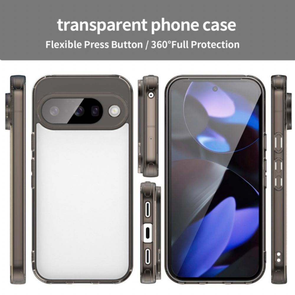 Case Hoesje Google Pixel 10 / 10 Pro Telefoonhoesje Transparant Met Metalen Rand