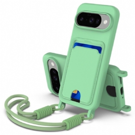 Cover Hoesje Google Pixel 10 / 10 Pro Telefoonhoesje Kaarthouder Met Koord