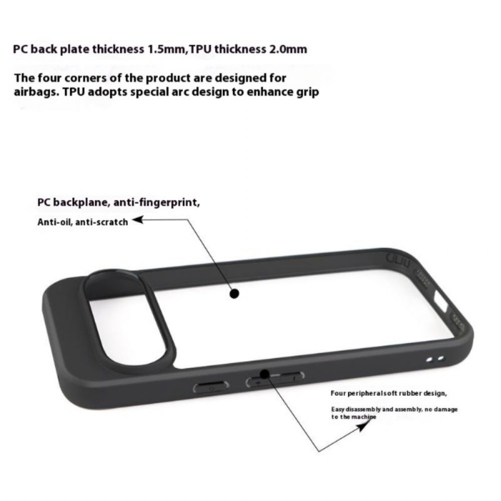 Cover Hoesje Google Pixel 10 / 10 Pro Telefoonhoesje Transparant Ontwerp Met Siliconen Rand