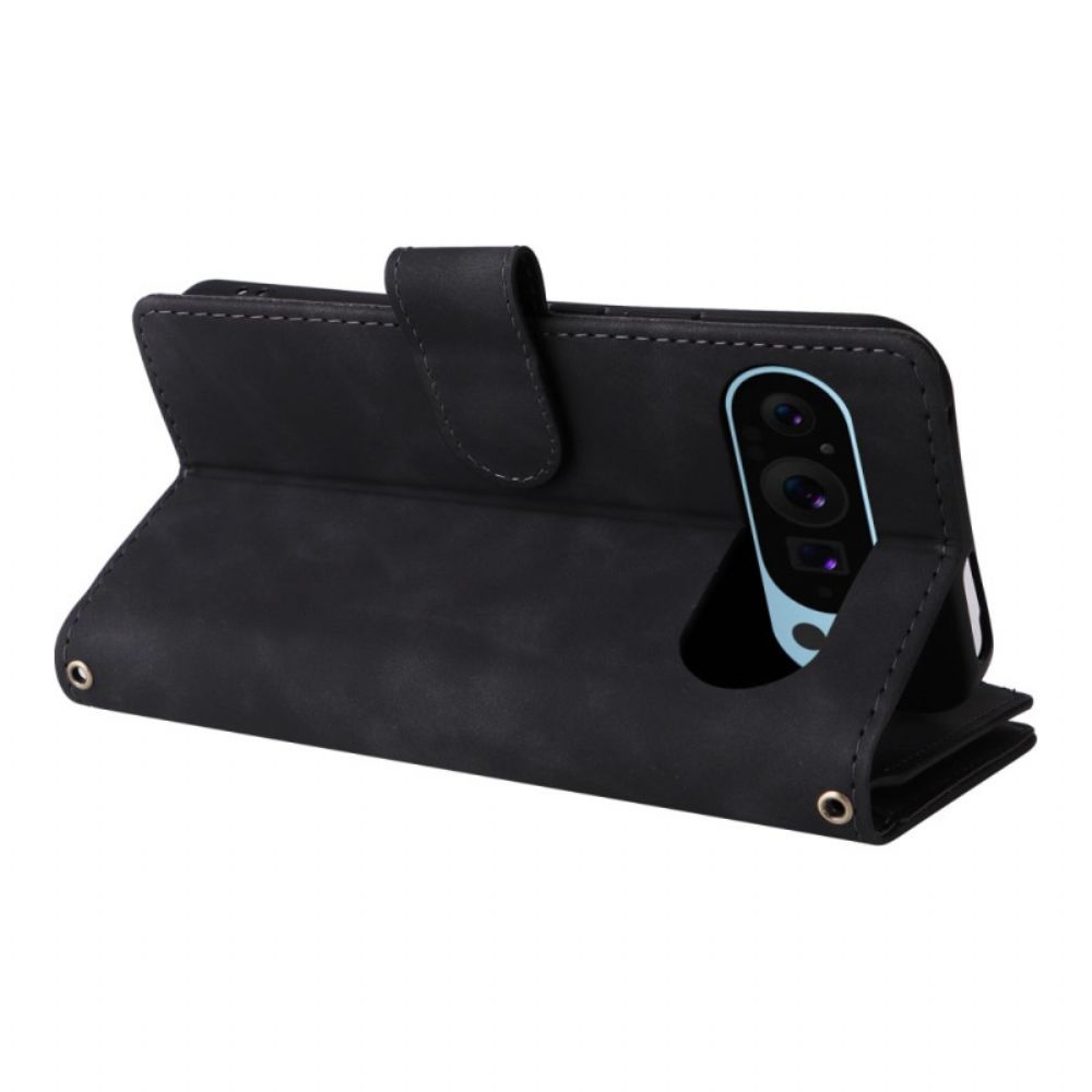 Flip Case Leren Google Pixel 10 / 10 Pro Portemonnee Met Rits