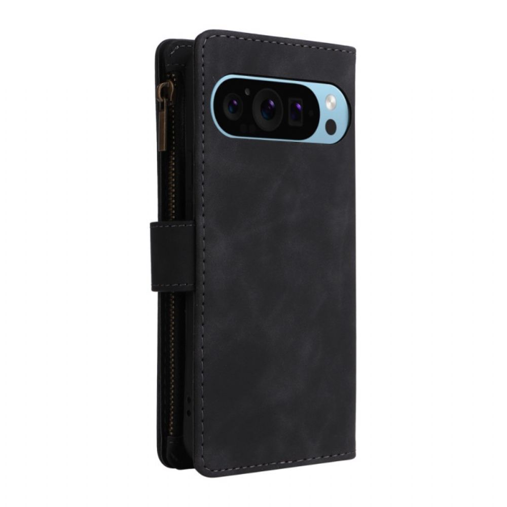 Flip Case Leren Google Pixel 10 / 10 Pro Portemonnee Met Rits