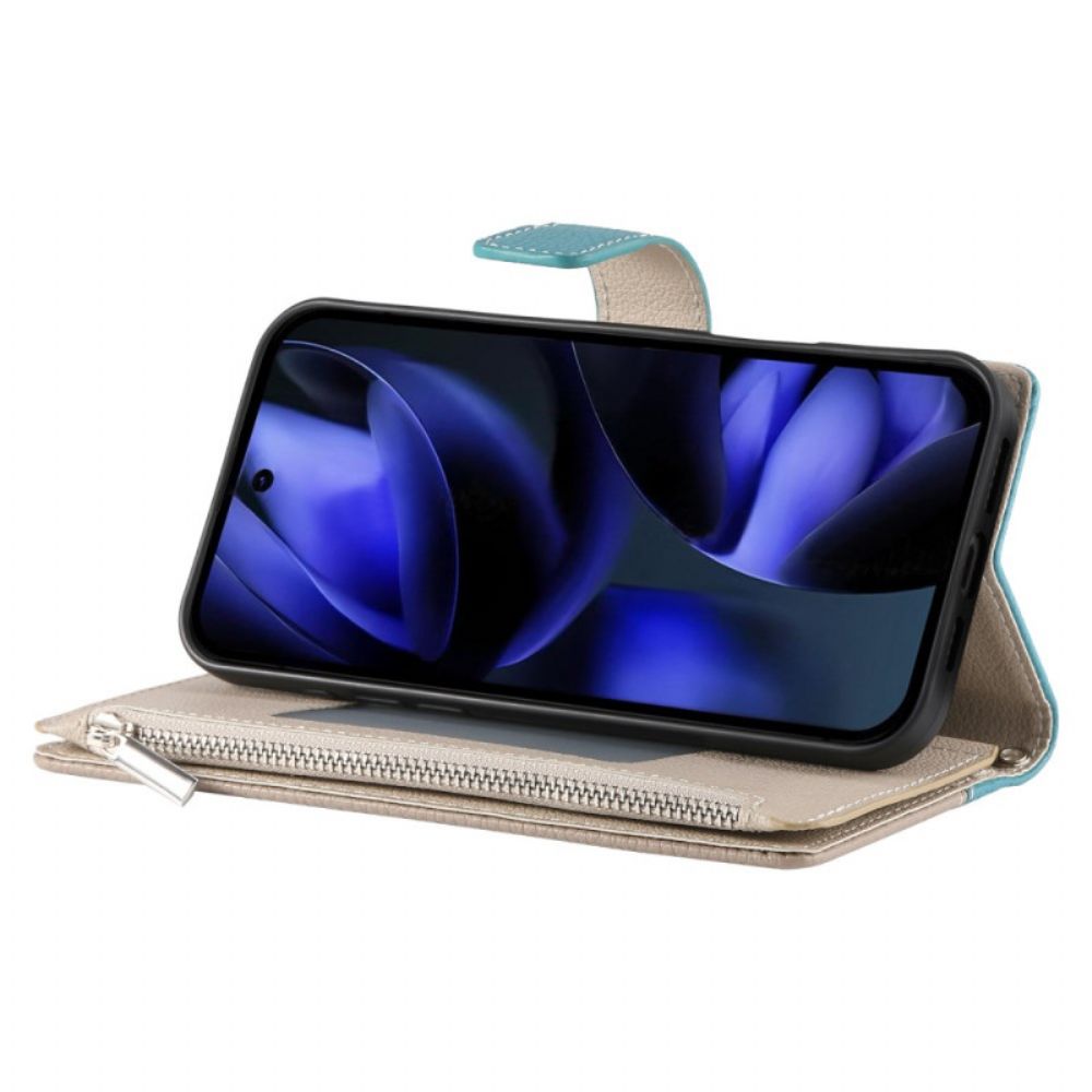 Folio-hoesje Google Pixel 10 / 10 Pro Tweekleurige Portemonnee Met Bandjes