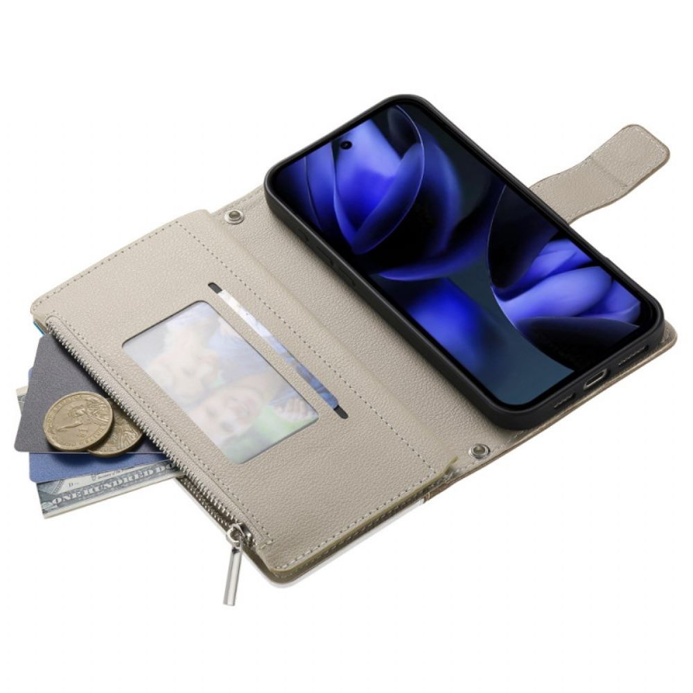 Folio-hoesje Google Pixel 10 / 10 Pro Tweekleurige Portemonnee Met Bandjes