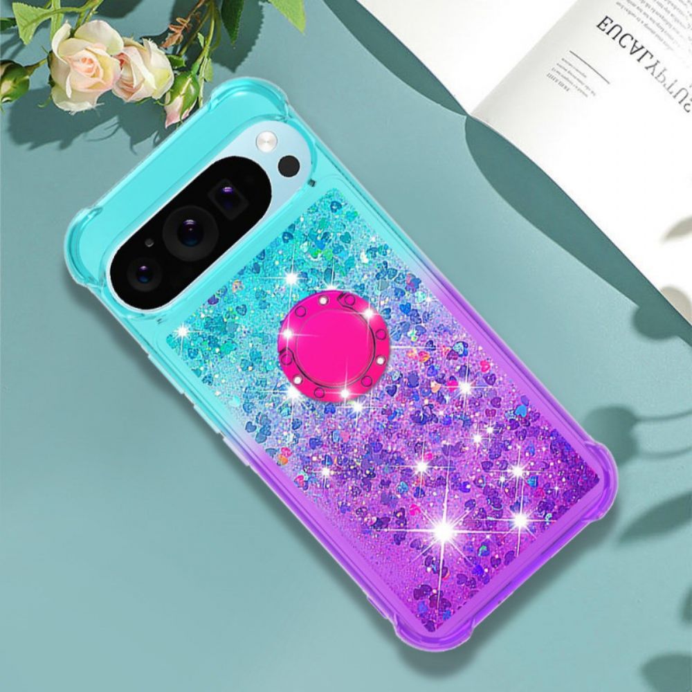 Google Pixel 10 / 10 Pro Glitter Gradient Met Ringhouder