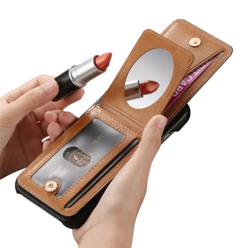 Hoesje Google Pixel 10 / 10 Pro Kaarthouder En Spiegel Bescherming Hoesje