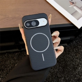 Hoesje Google Pixel 10 / 10 Pro Magsafe-compatibel Koolstofvezeltextuur Bescherming Hoesje