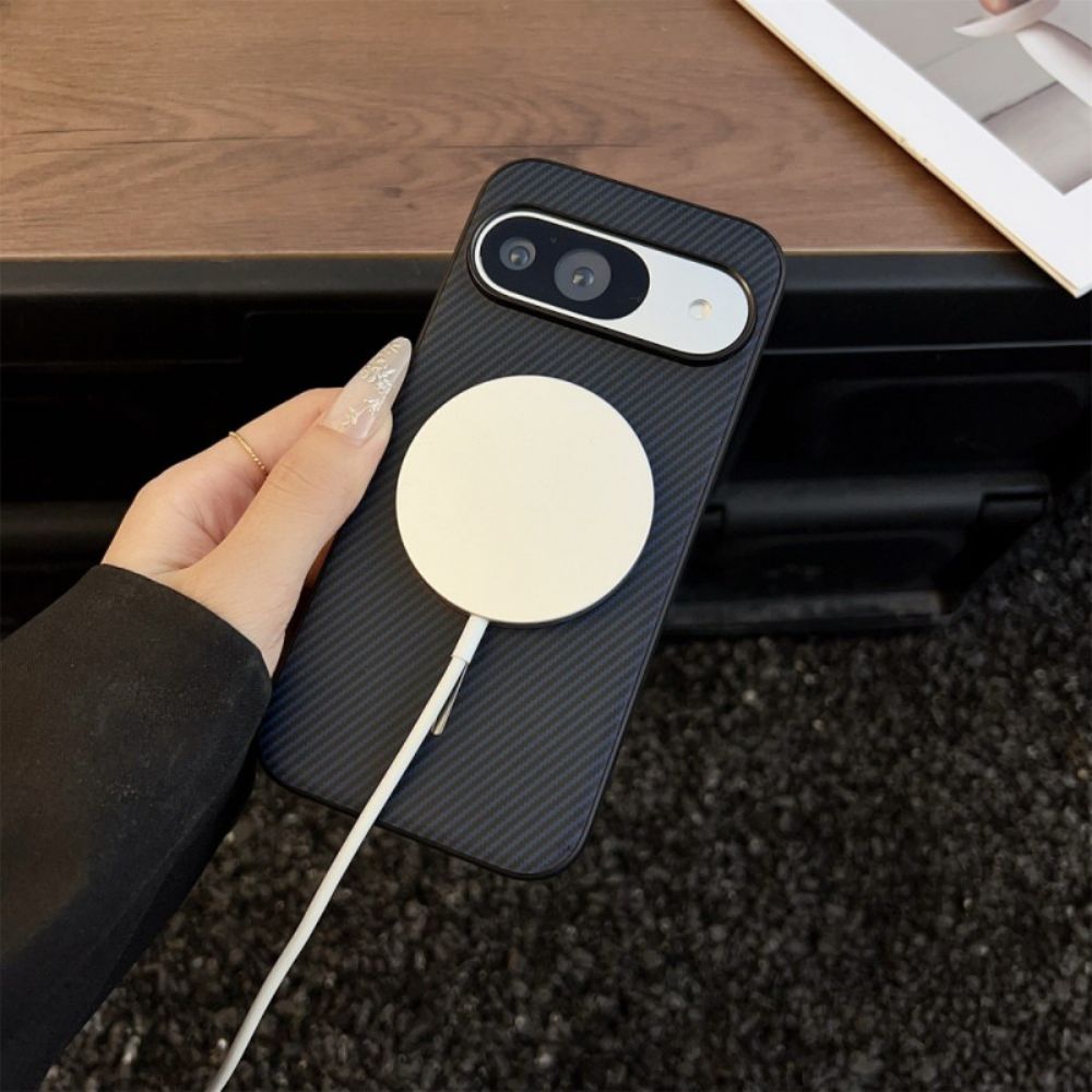 Hoesje Google Pixel 10 / 10 Pro Magsafe-compatibel Koolstofvezeltextuur Bescherming Hoesje