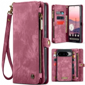 Leren Hoesje Google Pixel 10 / 10 Pro Afneembaar Etui En Polsbandje