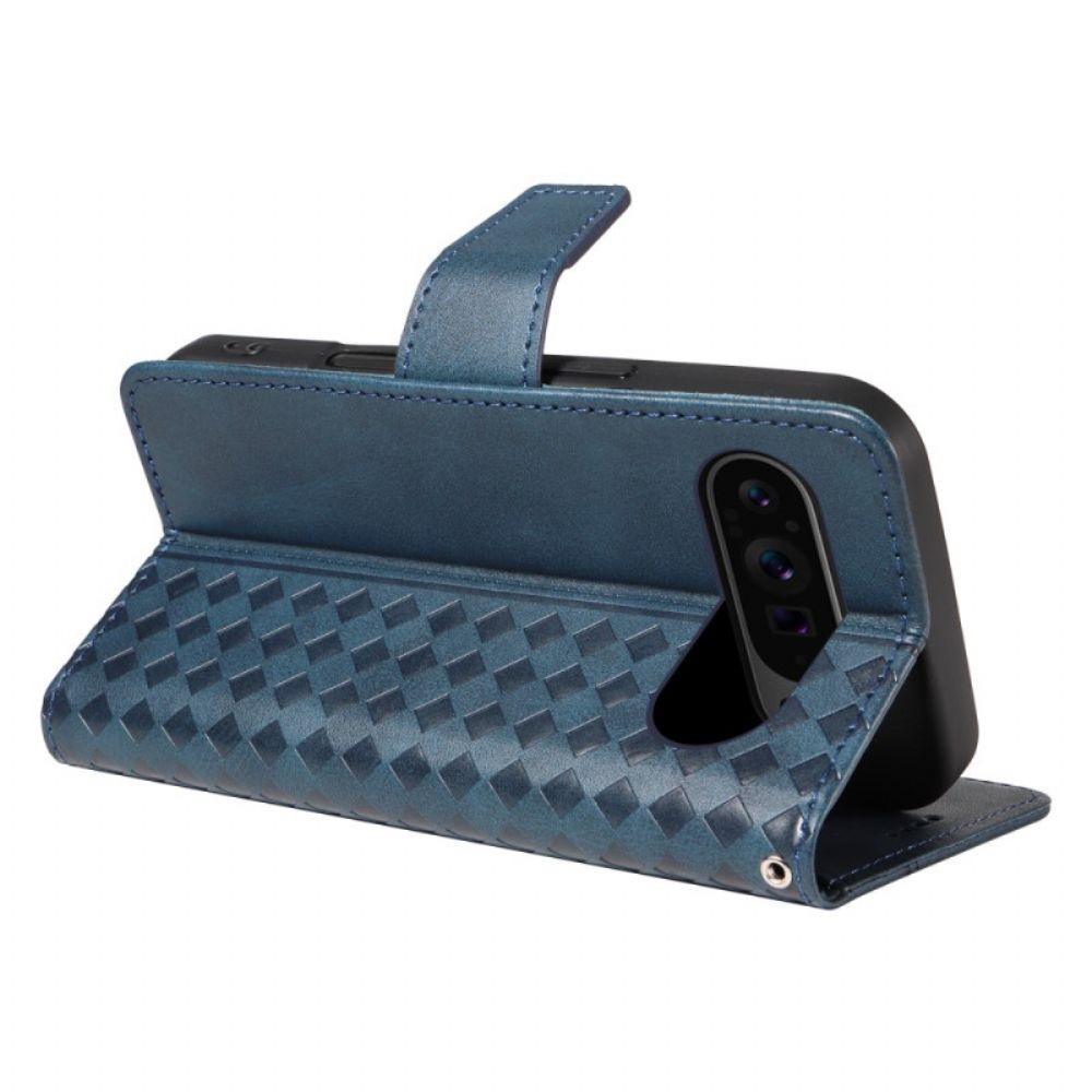 Leren Hoesje Google Pixel 10 / 10 Pro Diamantrand Bescherming Hoesje