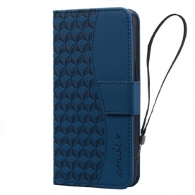 Leren Hoesje Google Pixel 10 / 10 Pro Lach- En Diamantpatroon Bescherming Hoesje