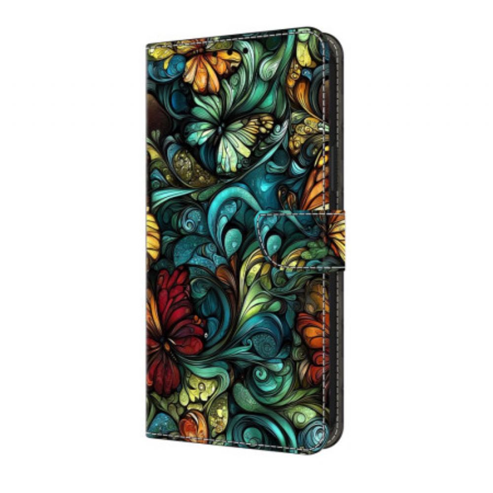 Leren Hoesje Voor Google Pixel 10 / 10 Pro Aquarel Planten