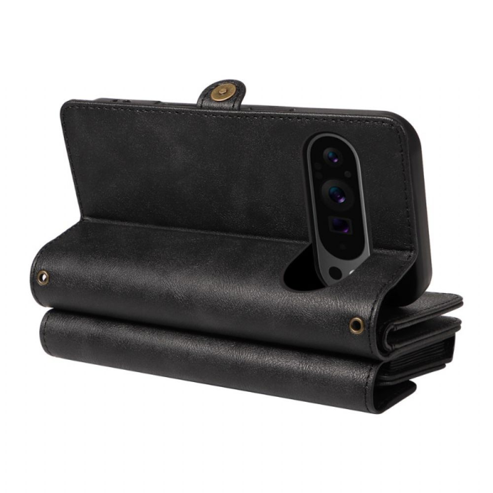 Leren Hoesje Voor Google Pixel 10 / 10 Pro Crossbody Portemonnee