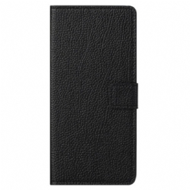 Flip Case Leren Xiaomi Redmi Note 13 4g Litchi-textuur Met Riempje