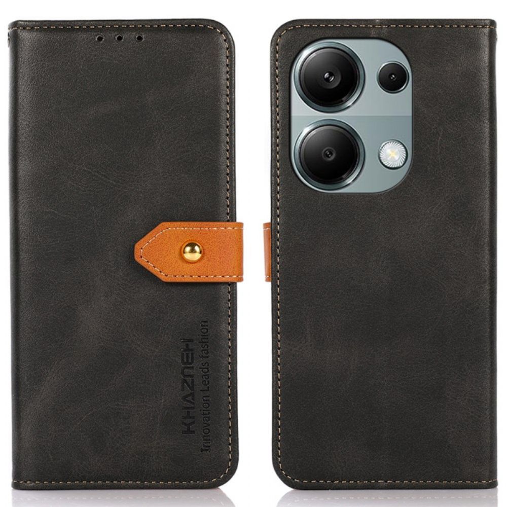 Folio-hoesje Xiaomi Redmi Note 13 4g Gouden Sluiting Khazneh
