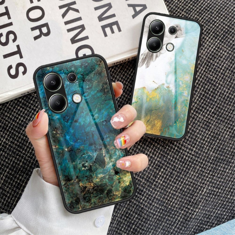 Hoesje Xiaomi Redmi Note 13 4g Marmer Gehard Glas