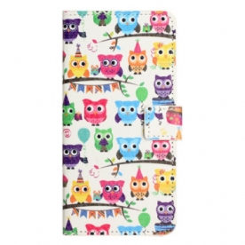 Leren Hoesje Xiaomi Redmi Note 13 4g Uilenstam Bescherming Hoesje
