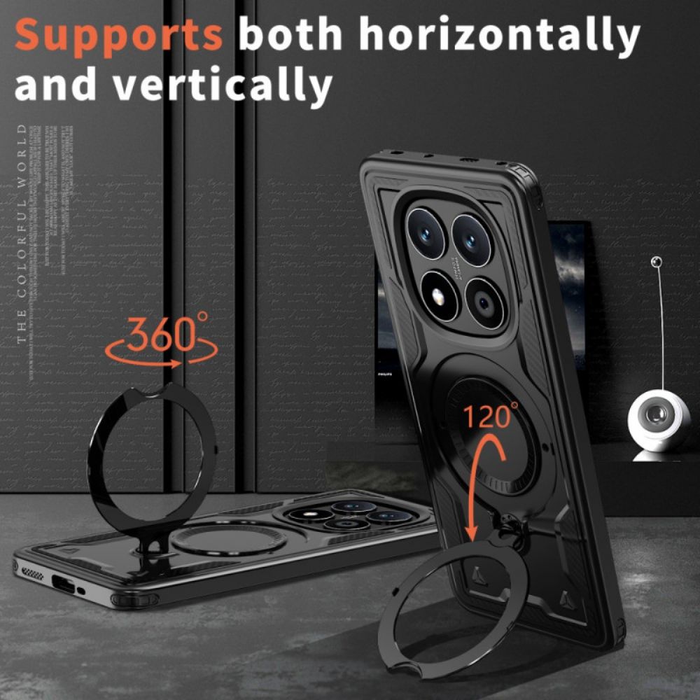 Cover Hoesje Xiaomi Redmi Note 14 Pro 5g Telefoonhoesje Draaibare Standaard En Magsafe-compatibiliteit