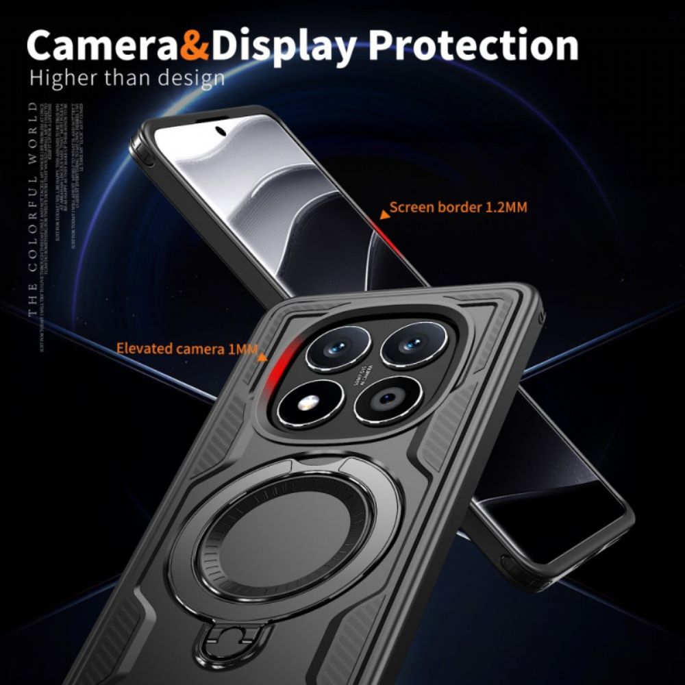 Cover Hoesje Xiaomi Redmi Note 14 Pro 5g Telefoonhoesje Draaibare Standaard En Magsafe-compatibiliteit