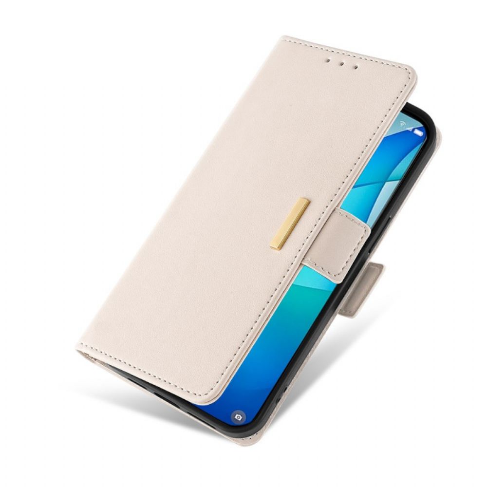 Flip Case Leren Xiaomi Redmi Note 14 Pro 5g Gouden Sluiting