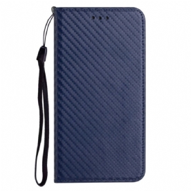 Folio-hoesje Voor Xiaomi Redmi Note 14 Pro 5g Koolstofvezel Met Riem