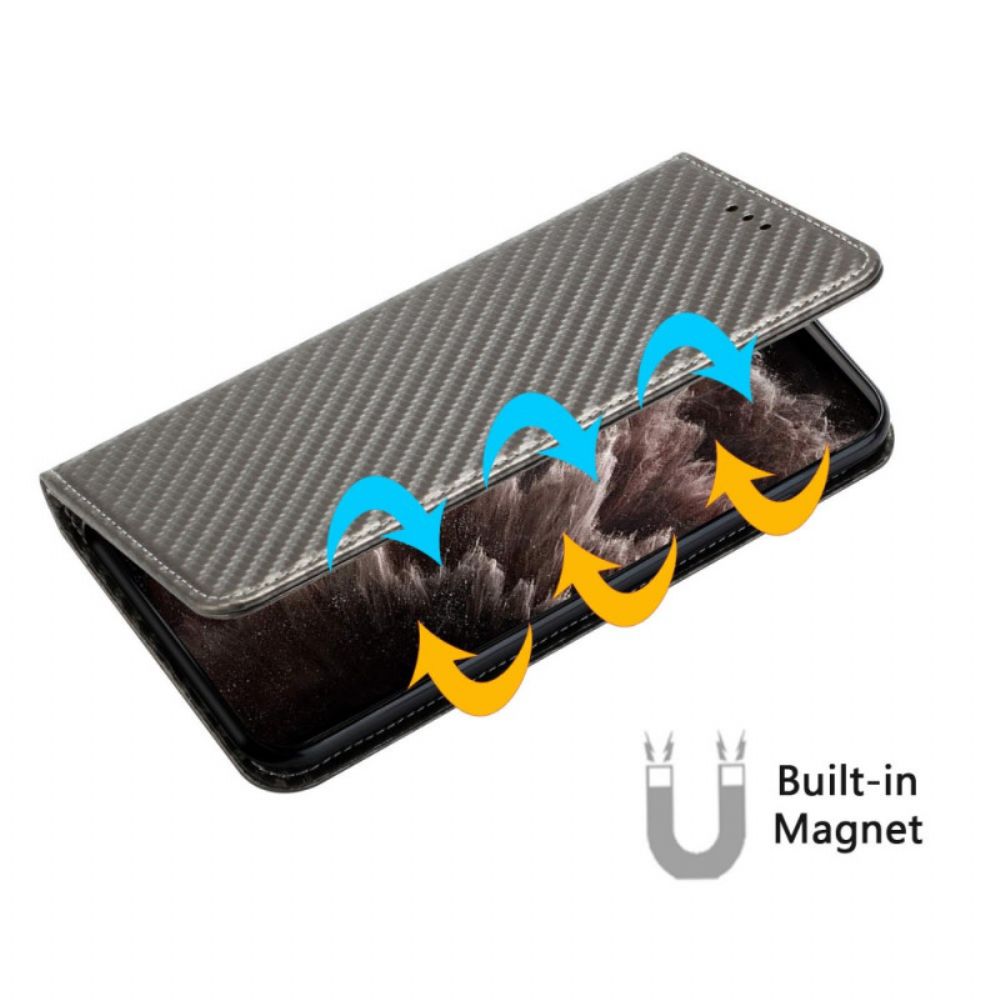 Folio-hoesje Voor Xiaomi Redmi Note 14 Pro 5g Koolstofvezel Met Riem