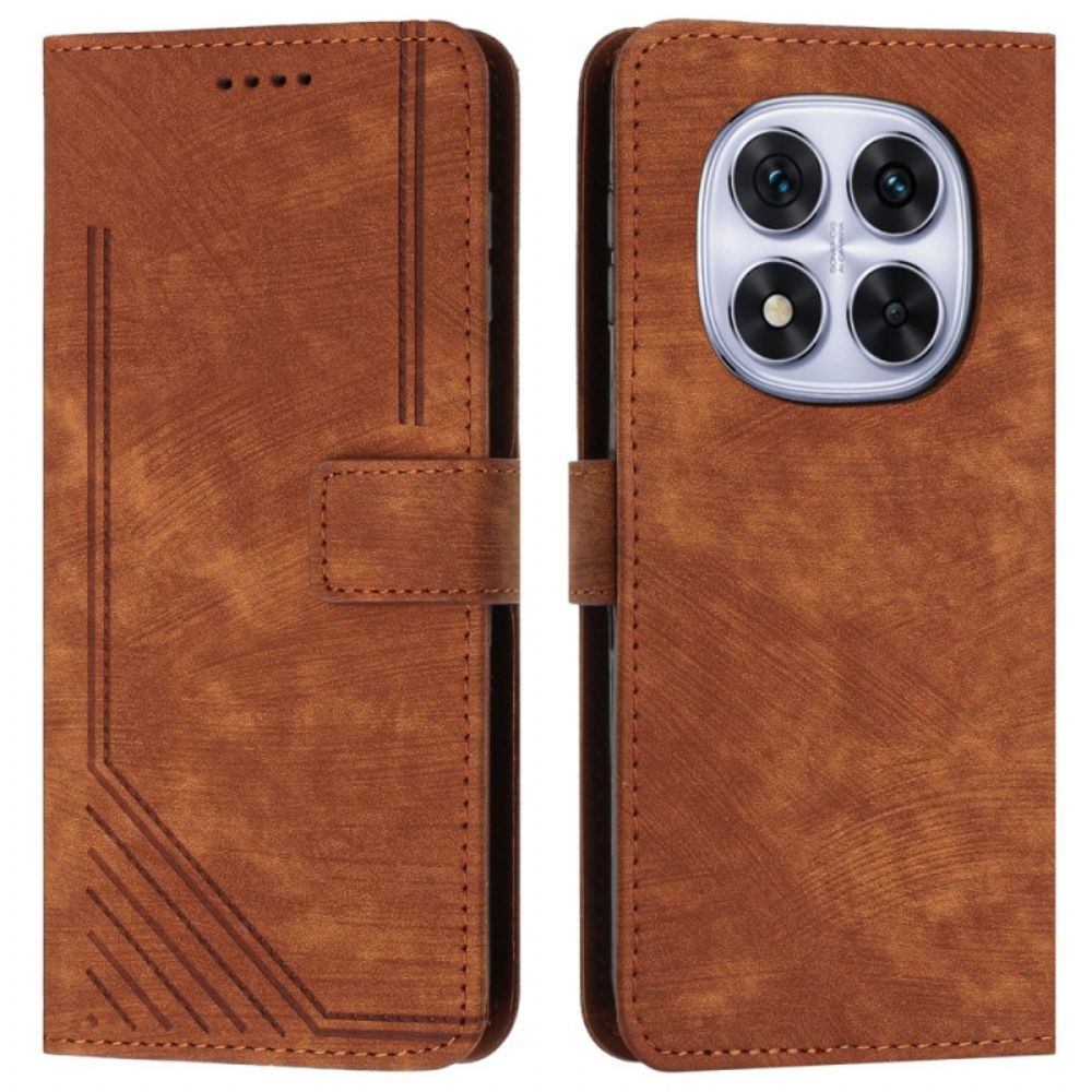 Folio-hoesje Xiaomi Redmi Note 14 Pro 5g Telefoonhoesje Lijndesign