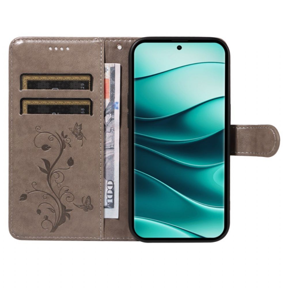 Folio-hoesje Xiaomi Redmi Note 14 Pro 5g Telefoonhoesje Plantaardig