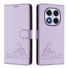 Folio-hoesje Xiaomi Redmi Note 14 Pro 5g Telefoonhoesje Rfid-bescherming Kattenscène