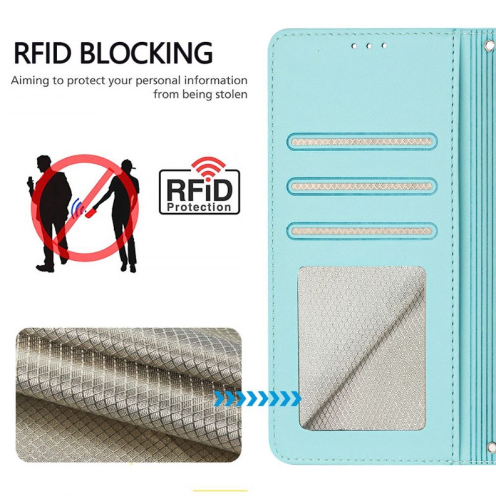 Folio-hoesje Xiaomi Redmi Note 14 Pro 5g Telefoonhoesje Rfid-bescherming Kattenscène