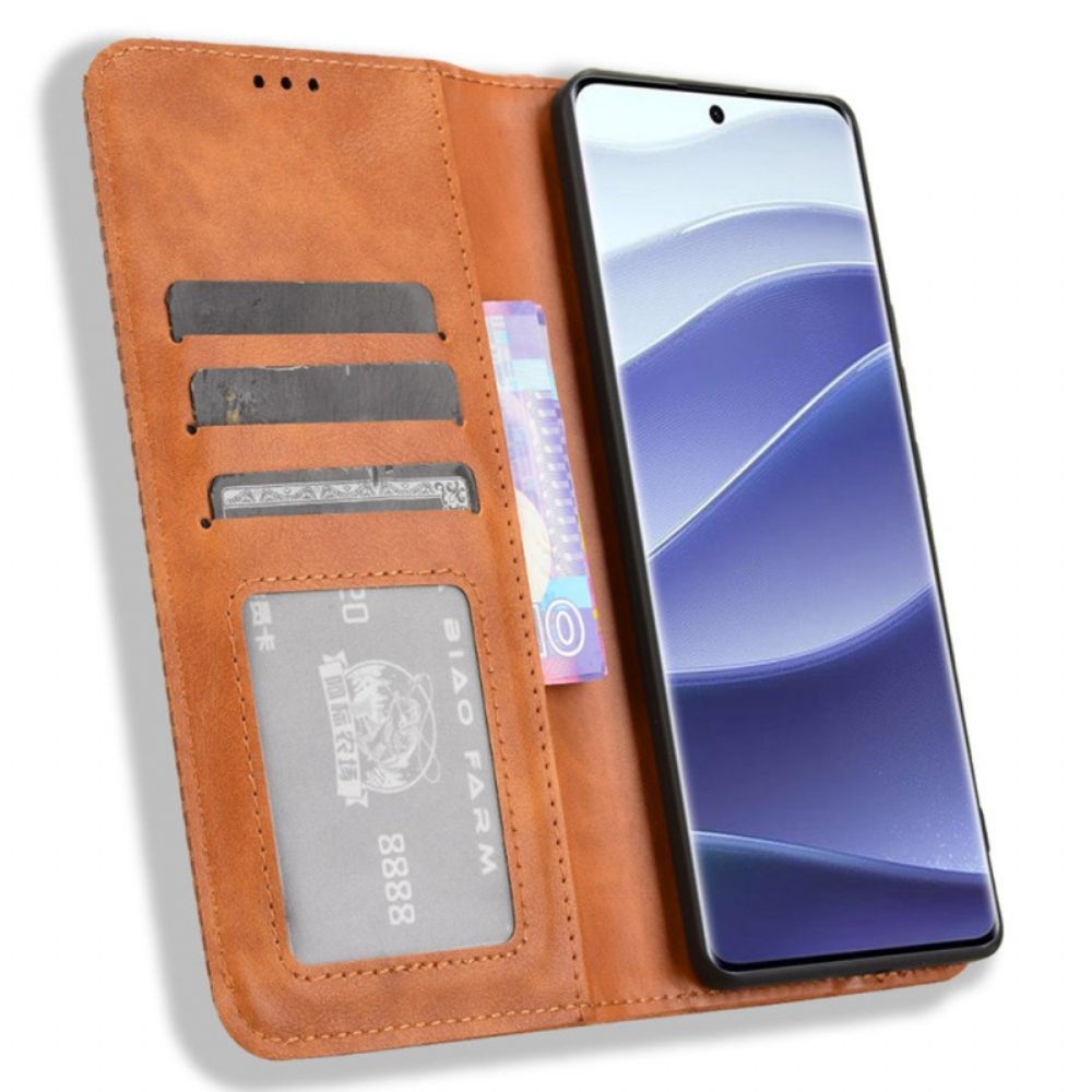 Folio-hoesje Xiaomi Redmi Note 14 Pro 5g Vintage Rand Bescherming Hoesje