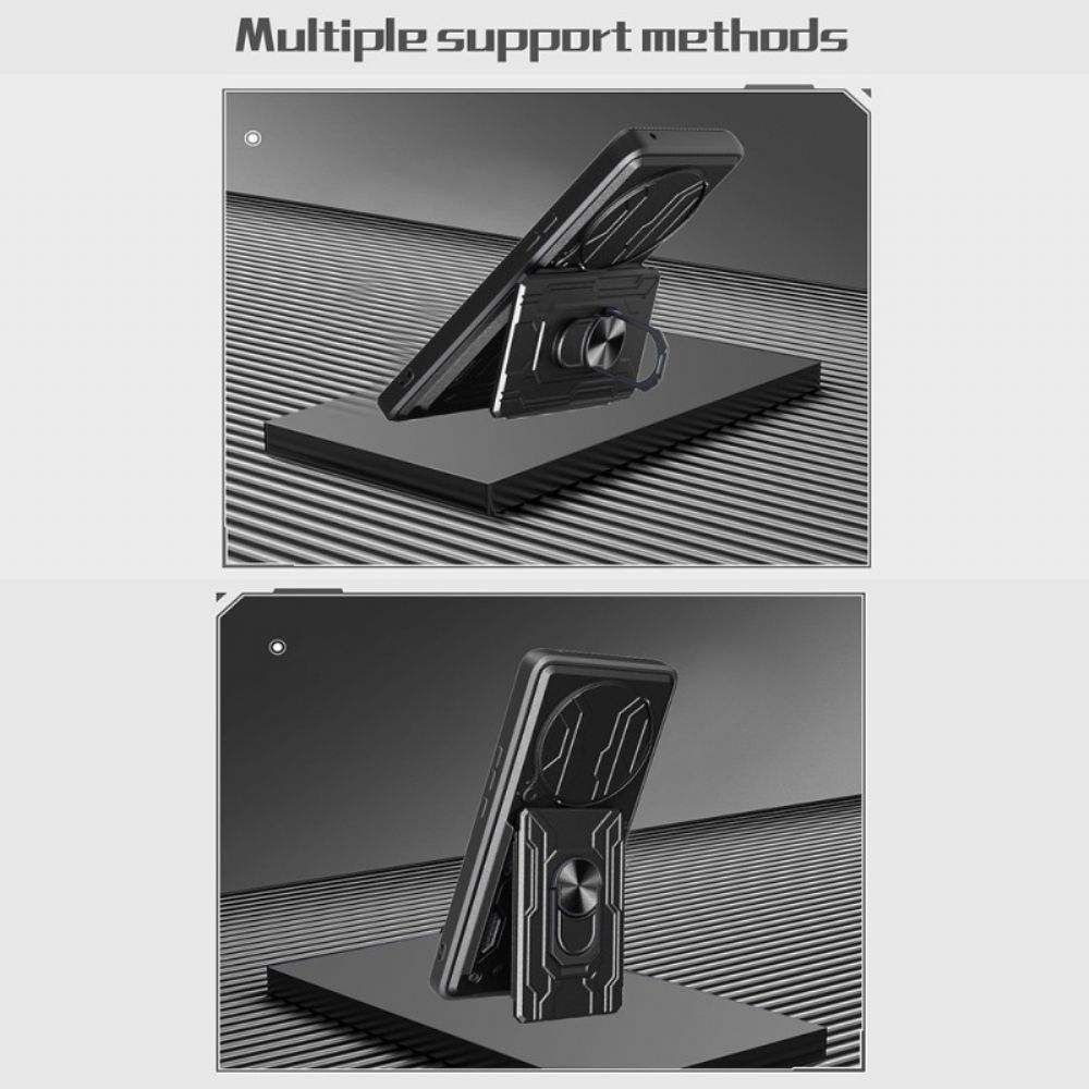 Hoesje Voor Xiaomi Redmi Note 14 Pro 5g Schuifbare Cameracover En Standaard