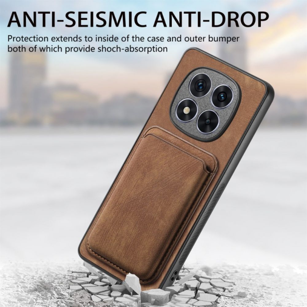 Hoesje Xiaomi Redmi Note 14 Pro 5g Afneembare Kaarthouder Met Lederlook Bescherming Hoesje