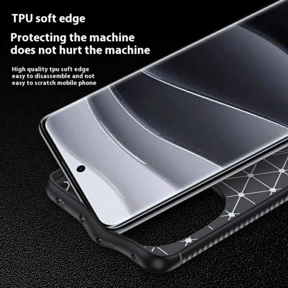 Hoesje Xiaomi Redmi Note 14 Pro 5g Klassieke Koolstofvezel