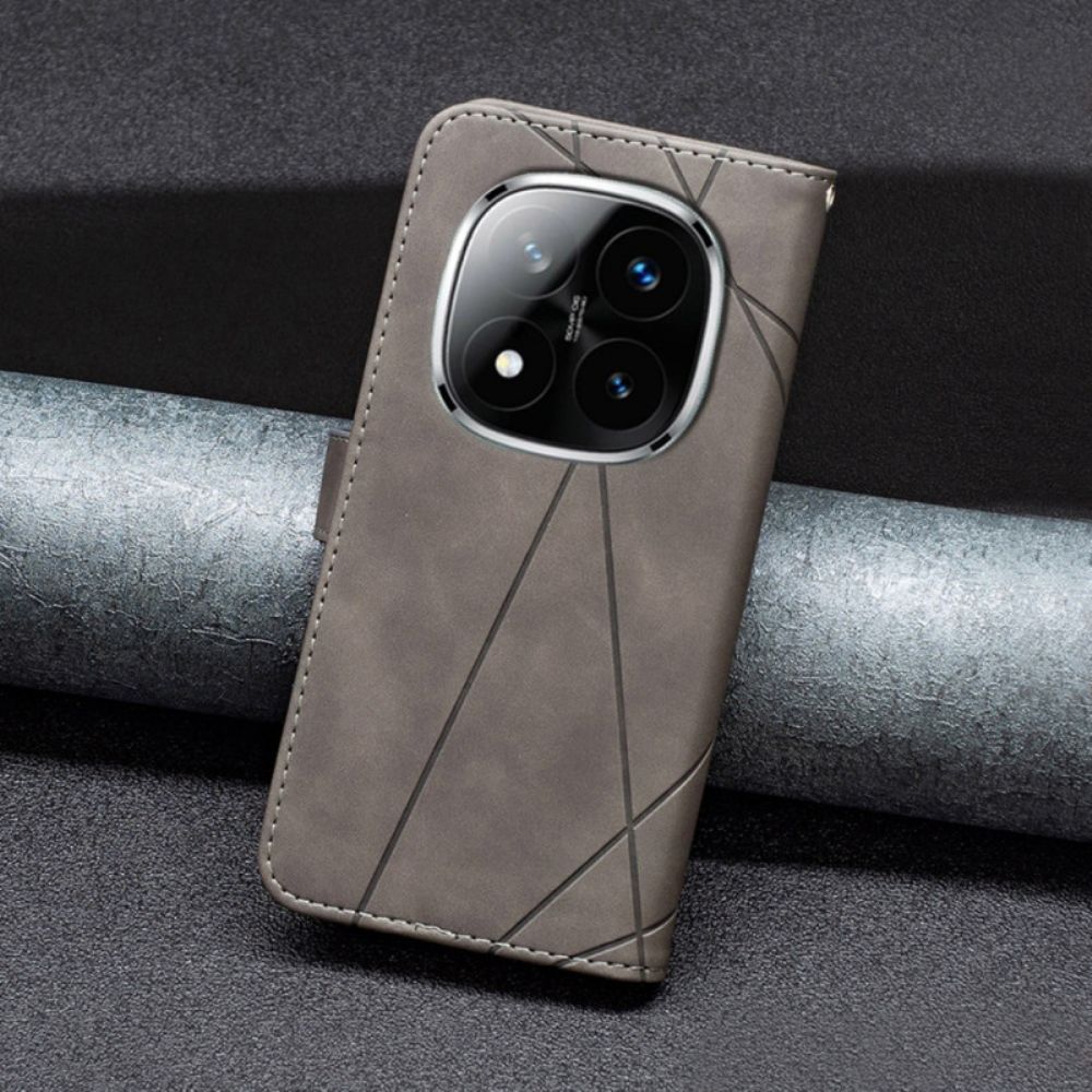 Leren Hoesje Voor Xiaomi Redmi Note 14 Pro 5g Binfen Color Geometrisch