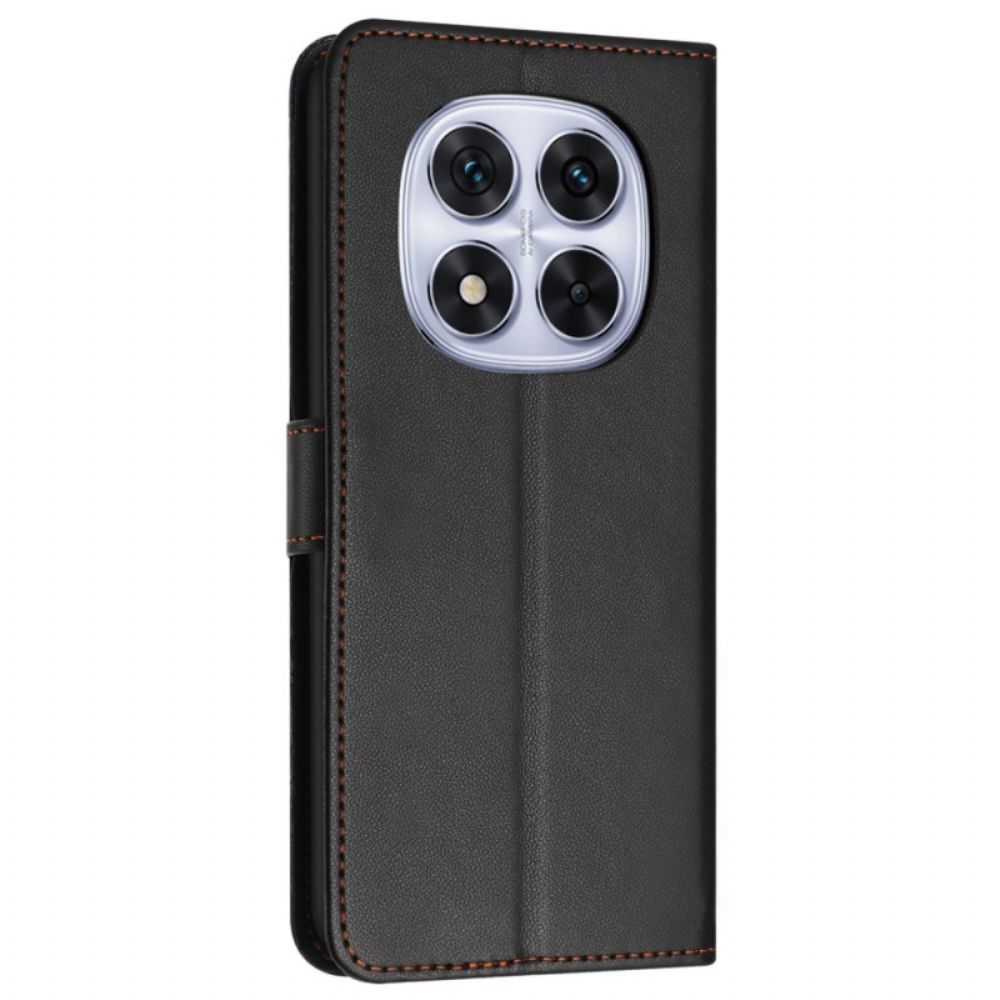 Leren Hoesje Voor Xiaomi Redmi Note 14 Pro 5g Kunstleereffect