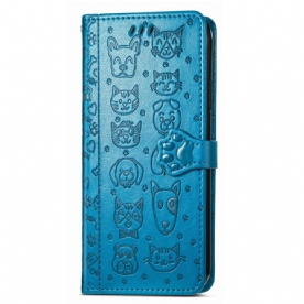 Leren Hoesje Xiaomi Redmi Note 14 Pro 5g Geanimeerd Dieren