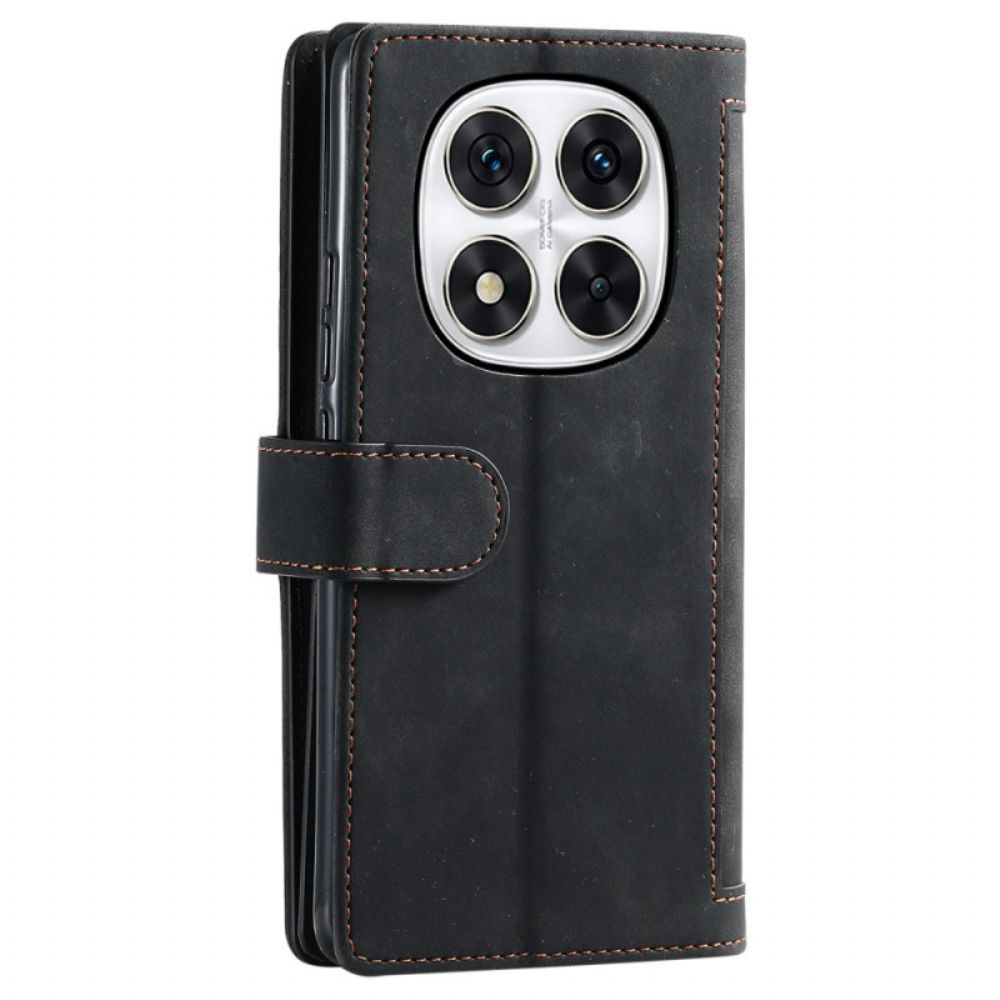 Leren Hoesje Xiaomi Redmi Note 14 Pro 5g Kaarthouder Bescherming Hoesje