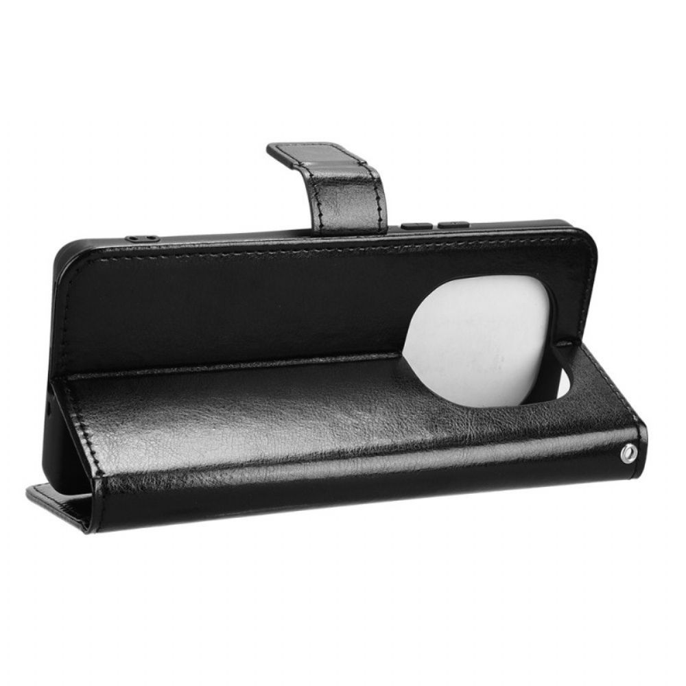 Leren Hoesje Xiaomi Redmi Note 14 Pro 5g Opvallend Imitatieleer Bescherming Hoesje