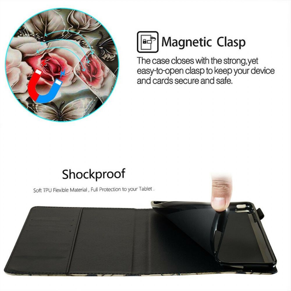 Flip Case voor Samsung Galaxy Tab S5e Boeket Bloemen