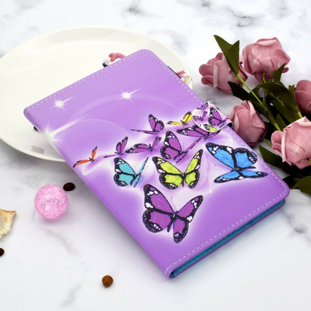 Leren Hoesje voor Samsung Galaxy Tab S5e Vlinders