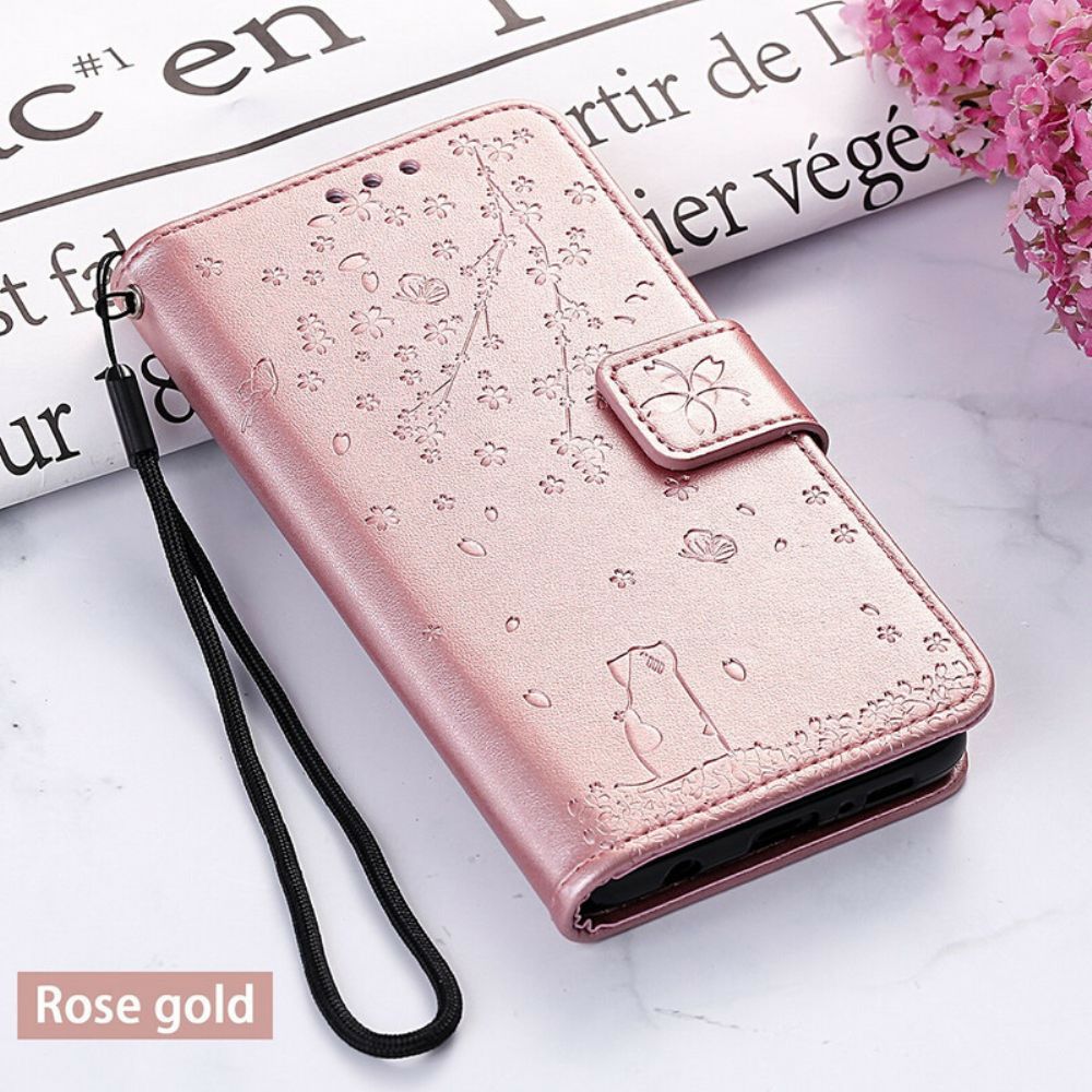 Flip Case voor Samsung Galaxy A10 Met Ketting Band Mijmering