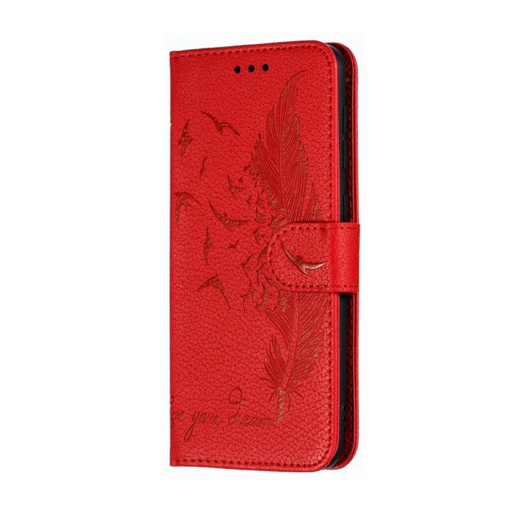 Folio-hoesje voor Samsung Galaxy A10 Kunstleer Leef Je Droom