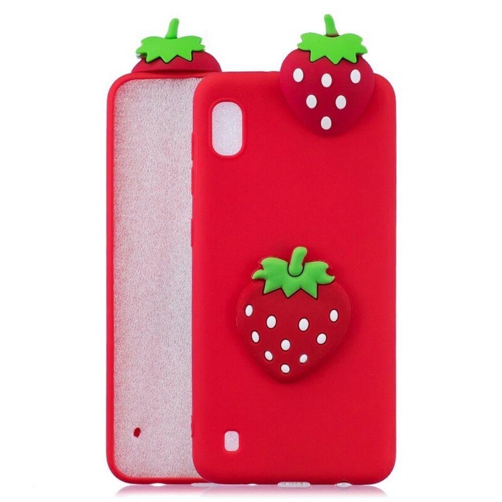 Hoesje voor Samsung Galaxy A10 De 3d Aardbei
