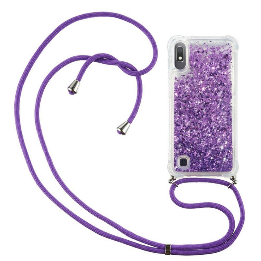 Hoesje voor Samsung Galaxy A10 Pailletten Met Koord