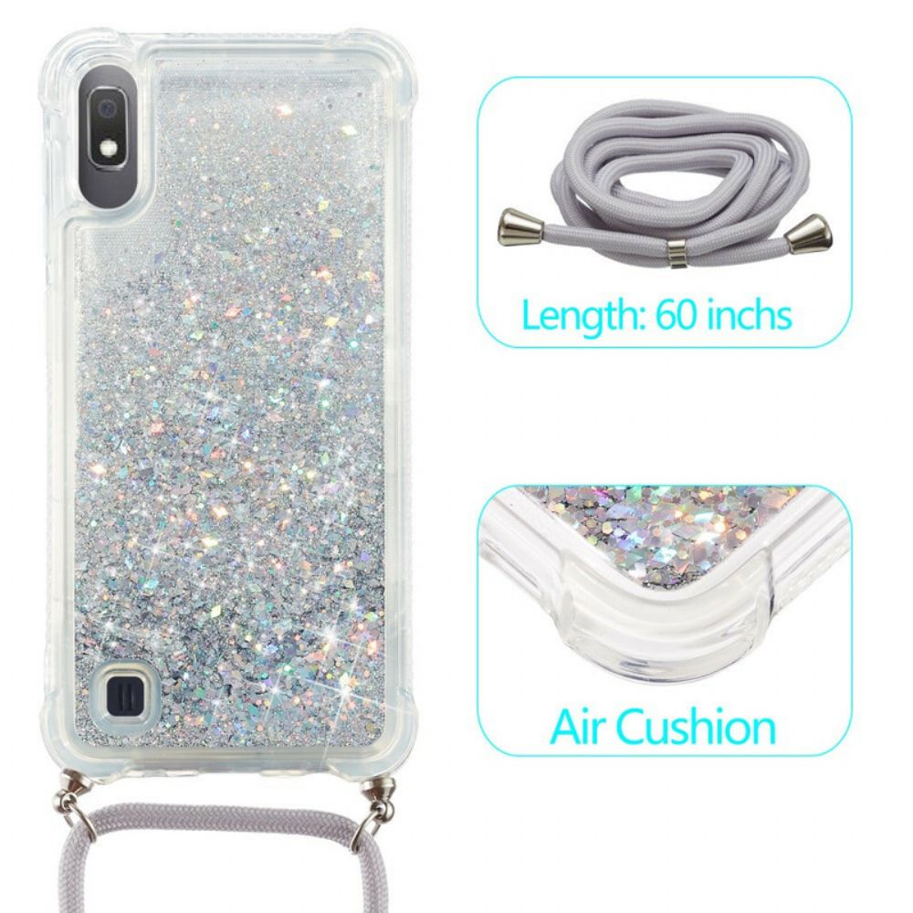 Hoesje voor Samsung Galaxy A10 Pailletten Met Koord