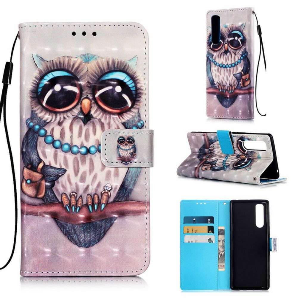 Folio-hoesje voor Sony Xperia 5 Miss Uil